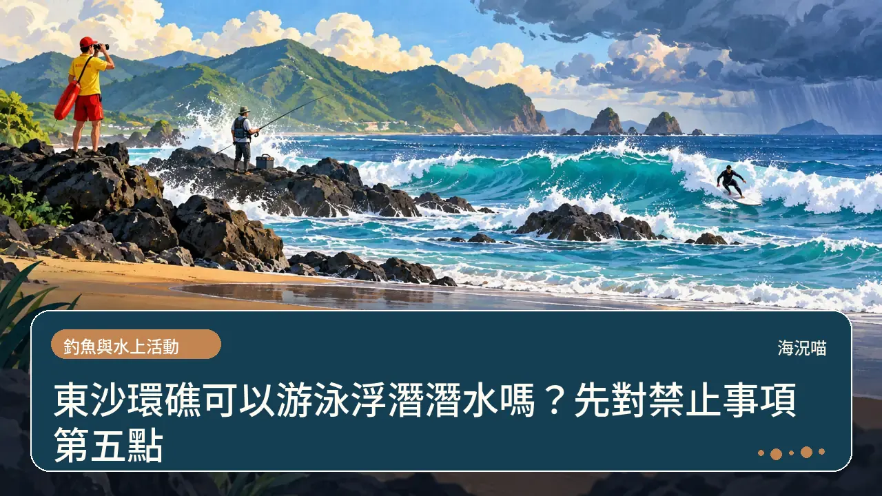 東沙環礁可以游泳浮潛潛水嗎？先對禁止事項第五點主題插畫