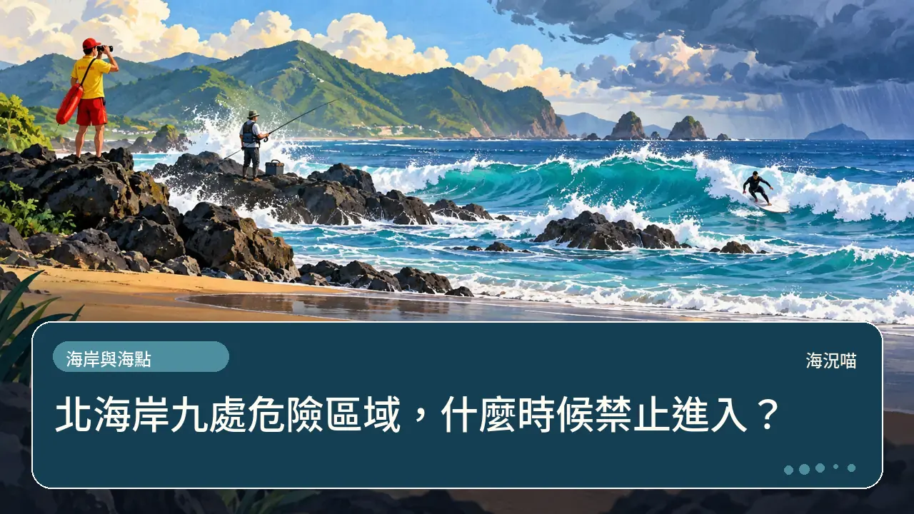 北海岸九處危險區域，什麼時候禁止進入？主題插畫